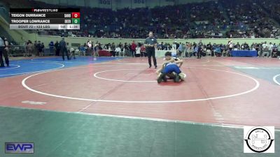 123 lbs Round Of 64 - Teigon Durrance, Sand Springs Jr High vs Trooper Lowrance, Deer Creek Wrestling