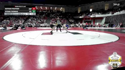 120 lbs Semifinals (8 Team) - Nathan Feather, SAND SPRINGS vs Aydan Thomas, STILLWATER