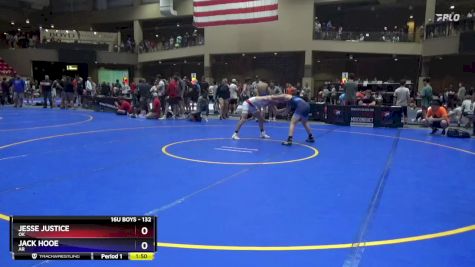 132 lbs Champ. Round 2 - Jesse Justice, OK vs Jack Hooe, AR