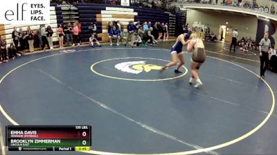 135 lbs. Cons. Round 2 - Emma Davis, Windsor (Imperial) vs Brooklyn Zimmerman, Lincoln East