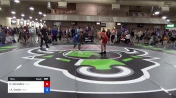 78 kg Quarters - Kadyr Keneshov, Colorado vs Adrian Doolin, Premier Wrestling Club