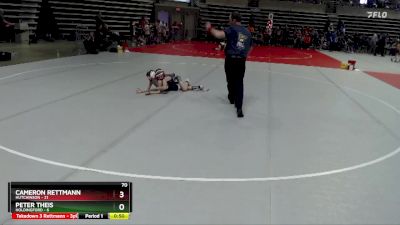 70 lbs Placement (4 Team) - Cameron Rettmann, Hutchinson vs Peter Theis, Holdingford