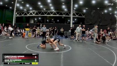 92 lbs Semis (4 Team) - Christopher Weiner, Mat Assassins Black vs Gage Richardson, Team Gotcha