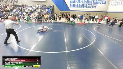 79 lbs Cons. Round 3 - Luke Abbott, Sanderson Wrestling Academy vs Tiago Nettesheim, Pleasant Grove