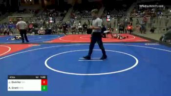 43 lbs Quarterfinal - Jaxx Sixkiller, Sallisaw Takedown Club vs Adalynn Grant, Poteau Youth Wrestling Academy