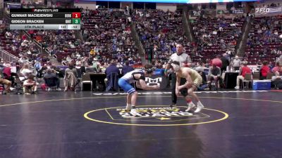 139 lbs 5th Place - Gunnar Maciejewski, Berks Catholic vs Gideon Bracken, United
