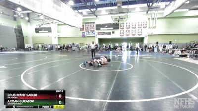 138 lbs Cons. Semi - Soushyant Saberi, Palisades vs Arman Gukasov, GRANADA HILLS