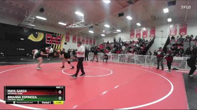 235 lbs Quarterfinal - Brianna Espinoza, Central Valley vs Maya Garza, Newbury Park