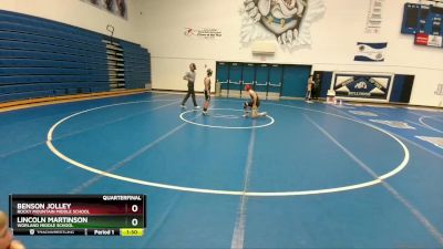 110 lbs Quarterfinal - Benson Jolley, Rocky Mountain Middle School vs Lincoln Martinson, Worland Middle School