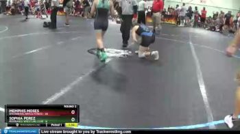 110 lbs Round 2 (6 Team) - Memphis Moses, RPA Martial Arts & Fitness vs Sophia Perez, Reverance Wrestling Club
