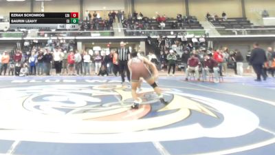190 lbs Consi Of 16 #2 - Ezrah Schonrog, La Salle Academy vs Saurin Leahy, East Greenwich