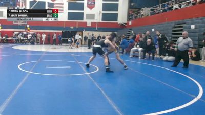 160 lbs Semifinal - Ewan Olson, Derry Area vs Matt Danna, Quaker Valley