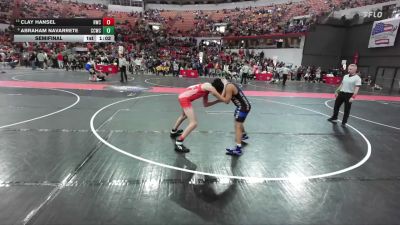 140 lbs Semifinal - Abraham Navarrete, Cuba City Wrestling Club vs Clay Hansel, Hudson Wrestling Club