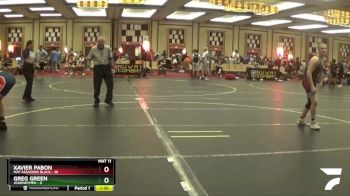 140 lbs Round 5 (6 Team) - Xavier Pabon, Mat Assassins Black vs Greg Green, Journeymen