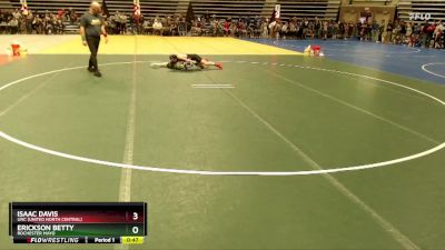 105 lbs Cons. Round 3 - Erickson Betty, Rochester Mayo vs Isaac Davis, UNC (United North Central)