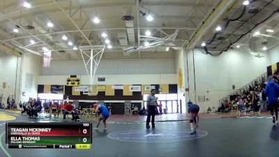 100 lbs Quarterfinal - Ella Thomas, Poland Seminary vs Teagan McKinney, Marysville (A-Team)