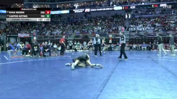 1A-113 lbs Champ. Round 1 - Carter Gittins, Tri-Center, Neola vs Evan Jensen, Graettinger-Terril/Ruthven-Ayrshire