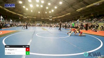 73 lbs Quarterfinal - Mason Maggard, Claremore Wrestling Club vs Caden Miller, Fort Gibson Youth Wrestling