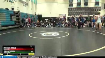 160 lbs 5th Place Match - Tanner Coble, Berthoud vs Devin Weber, Wheatland