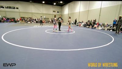 90 lbs Rr Rnd 5 - Faith Bushor, Aztec Lady Warriors vs Kynlee Johnson, Sisters On The Mat