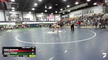 120 lbs Quarterfinal - Emma Reynolds, Temecula Valley vs Bailey Dugger, Chaparral