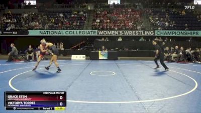 136 lbs 3rd Place Match - Viktorya Torres, McKendree University vs Grace Stem, Lock Haven University