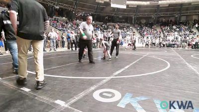 49 lbs Round Of 16 - Oliver Tipton, Wyandotte Youth Wrestling vs Aston Amatucci, Team Tulsa Wrestling Club