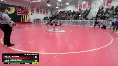 105 lbs Cons. Round 2 - Lana Khelghatian, Bonita vs Millie Lagunas, Dana Hills