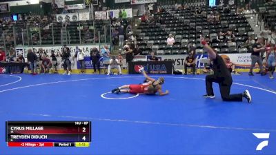 87 lbs Quarterfinal - Cyrus Millage, IA vs Treyden Diduch, IL