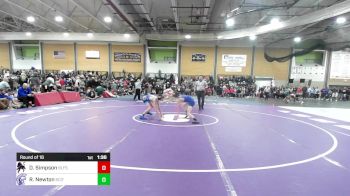 106 lbs Round Of 16 - Dominic Simpson, Belfast High School vs Robert Newton, Scituate-RI