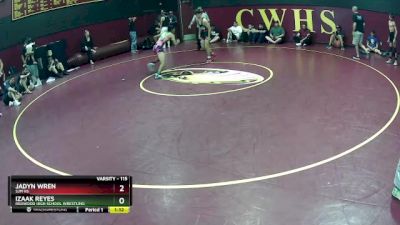 115 lbs Quarterfinal - Jadyn Wren, SJM HS vs Izaak Reyes, Redwood High School Wrestling