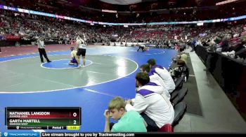 D1-285 lbs Quarterfinal - Nathaniel Langdon, Elkhorn Area vs Garth Martell, Oshkosh West