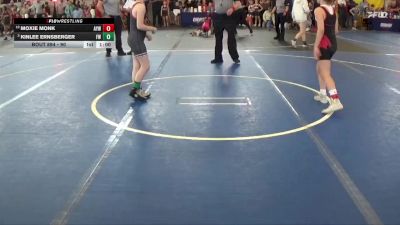 90 lbs Cons. Round 3 - Moxie Monk, Alexander Youth Wrestling vs Kinlee Ernsberger, Freedom Wrestling