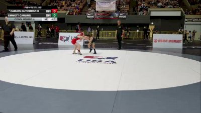 Intermediate Boys - 56 lbs Cons. Round 4 - Carlos Gutierrez III, Ripon Tribe Wrestling Club vs Emmett Carling, Sierra Sabers Wrestling Club