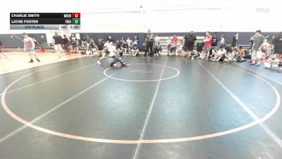 132 lbs 5th Place - Charlie Smith, Mount Airy - HS vs Layne Foster, Freakztyle Wrestling Crew - HS