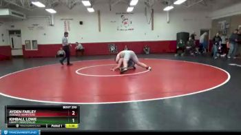 285 lbs Round 3 - Ayden Farley, Dubuque Hempstead vs Kimball Lowe, Liberty (Wentzville)