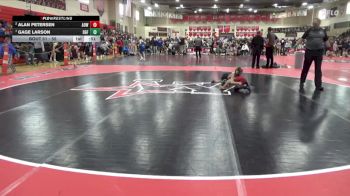 55 lbs Quarterfinal - Alan Petersen, American Outlaws Wrestling vs Gage Larson, DGF
