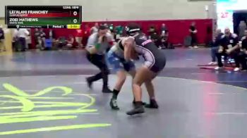 150 lbs Cons. Semi - Lei`alani Franchey, SLAM Academy vs Zoei Mathews, White Pine