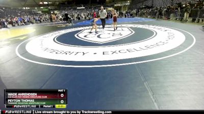 84 lbs 7th Place Match - Peyton Thomas, Thunder Mountain Wrestling Club vs Wade Ahrendsen, Cle Elum Mat Miners Wrestling Club