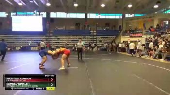 195 lbs Champ. Round 2 - Matthew Conroy, Calvert Hall College vs Samuel Winkler, Charles E. Smith Jewish Day School