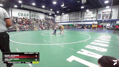 105 lbs 1st Place Match - Olive Lechiara, Temecula Valley vs Brelynn Smith, Chaparral