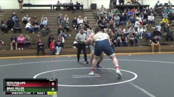 285 lbs Semifinal - Seth Phillips, Thiel College vs Brad Miller, St. Vincent College