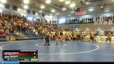 106 lbs Quarterfinals (8 Team) - Cayson Wadley, East Laurens vs NOAH PRICKETT, Commerce Hs