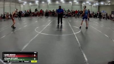 106 lbs Round 6 (8 Team) - Ethan Ritchey, Central York Wrestling Club vs Gabe Benyo, Mat Assassins Red