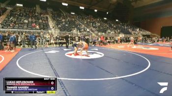 126 lbs Quarterfinal - Lukas Heflebower, Evanston Elite Wrestling Club vs Tanner Hansen, Green River Grapplers Wrestling
