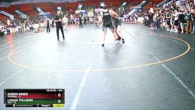 215 lbs Quarterfinal - Aaron Riner, Teknique vs Logan Tollison, SAW