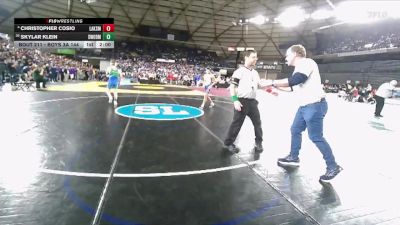Boys 3A 144 lbs Champ. Round 2 - Skylar Klein, Shorewood vs Christopher Cosio, Lakes