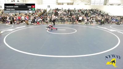 62 lbs Cons. Round 3 - John Hall, Journeymen Wrestling Club vs Maddox Carr, Fairport Jr. Red Raiders Wrestling
