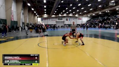 125 lbs Champ. Round 1 - Gabe Sherrell, Pratt Community College vs Adonias Cantu, Colorado Mesa University