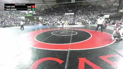 Boys 2A 138 lbs Cons. Round 2 - Jack Givens, Columbia River vs Liam Land, W. F. West